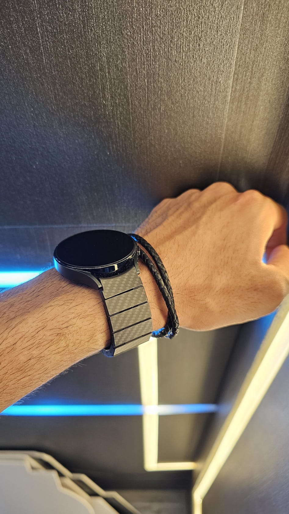 PITAKA - Galaxy Watch Band (40/42/44/45/46/47mm) - 100% Carbon Fiber Adjustable Galaxy Watch Band - Thin and Comfortable