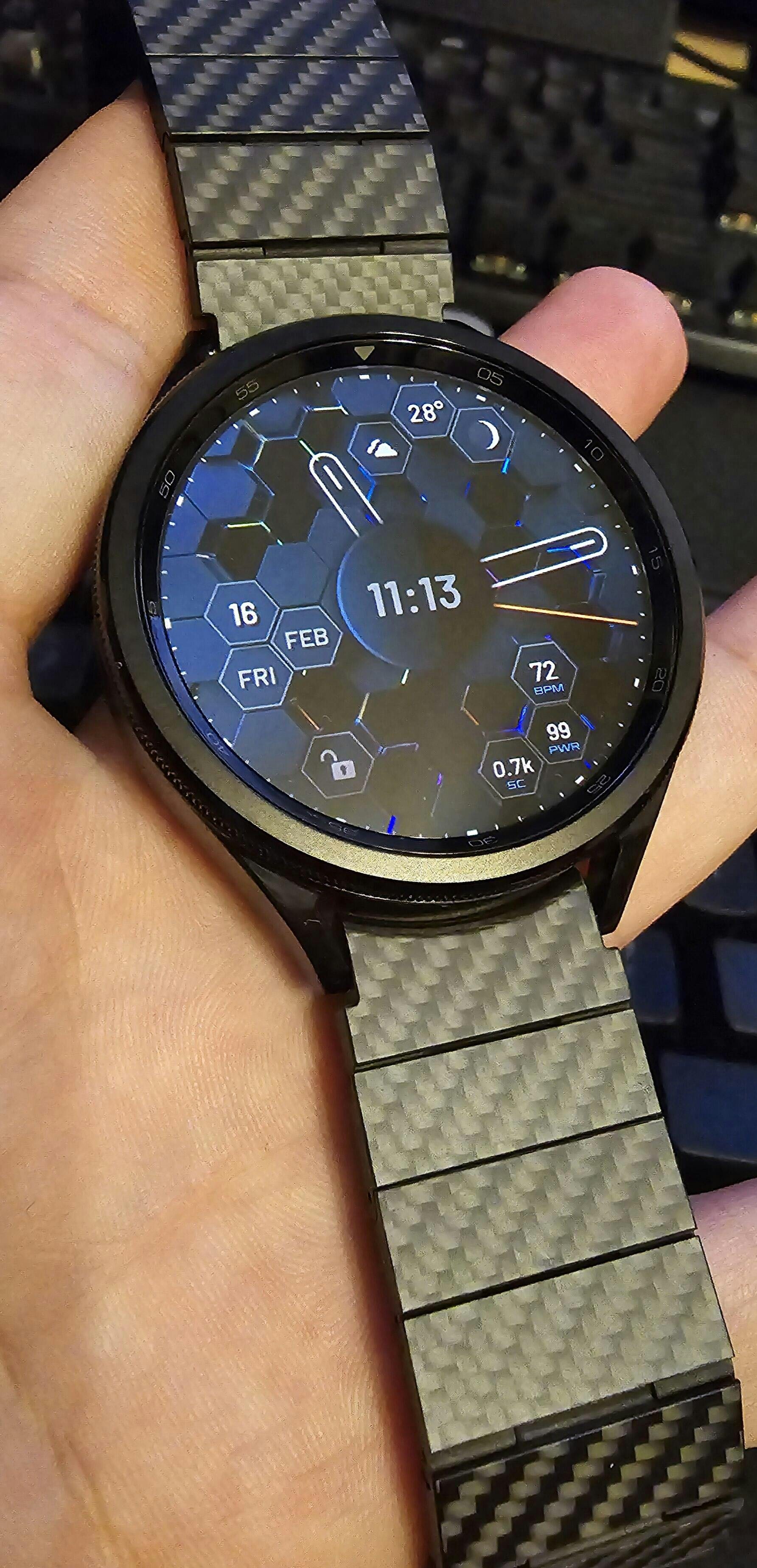 Carbon Fiber Watch Band for Galaxy Watch-PITAKA