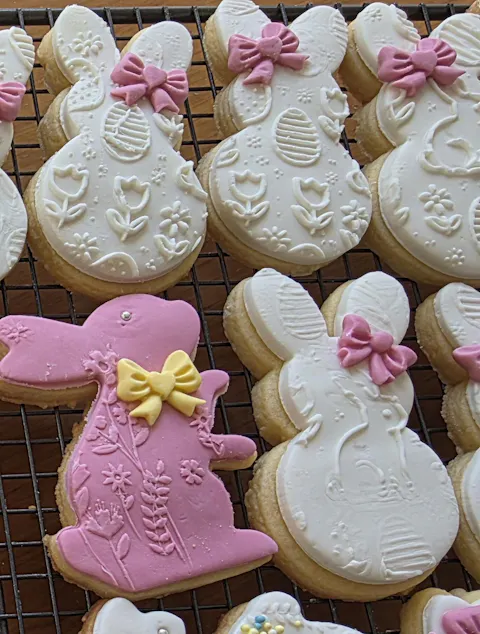 Easter Garden Embosser Cookie Stamp