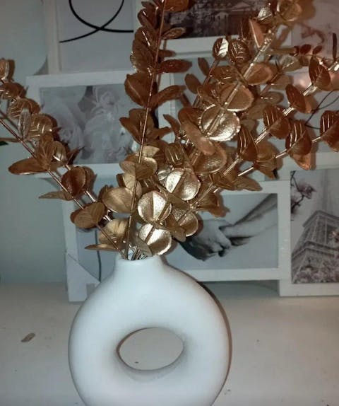 10 Stems Bunch Golden Eucalyptus Faux Leaves By PK LUXUS™