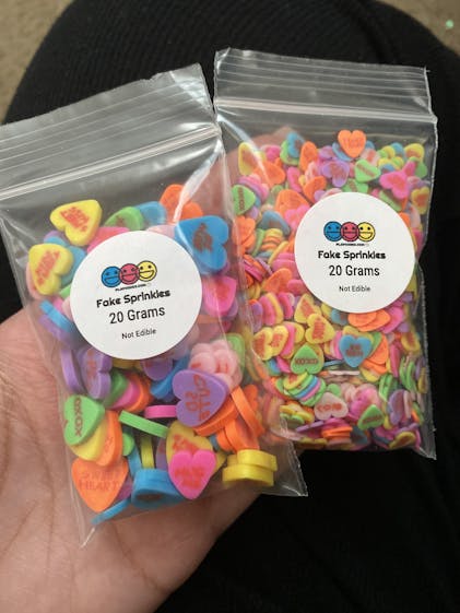 20/100g Valentine Hearts Fake Candy Sweet Tarts Fimo Fake