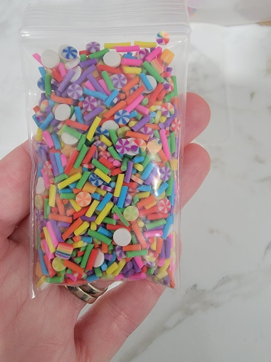 20/100g Rainbow Carnival Polymer Clay Fake Sprinkles Decoden PLAYCODE3