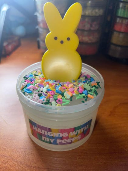 Peeps Bunny Fimo Mix Multi Colors Easter Spring Faux Sprinkles Fake Ba