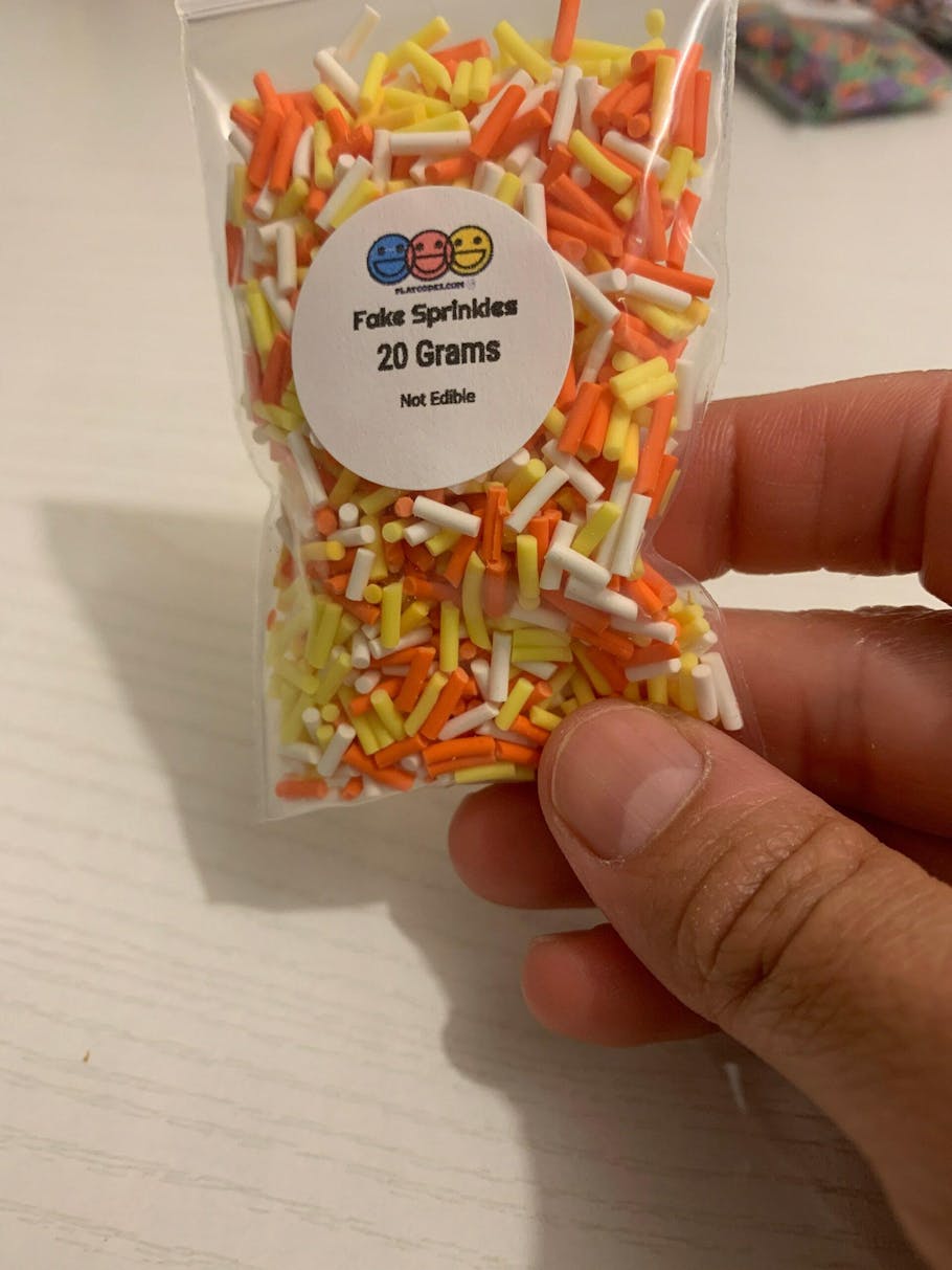 Candy Corn Mix Faux Sprinkles Fake Sprinkle Halloween Decoden Funfetti
