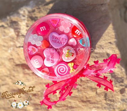 Sweet Tart Conversation Hearts Fake Candy Charm Valentine's Day Charms  Cabochons 7 Colors 21 pcs