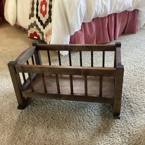 Bebenita | Wooden Baby Doll Cradle Bed in Natural Birch