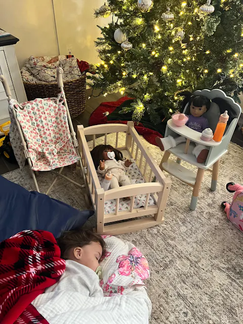 Bebenita | Wooden Baby Doll Cradle Bed in Natural Birch