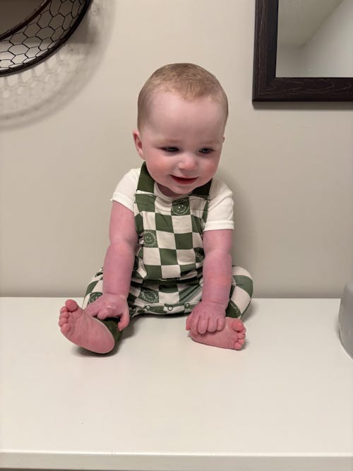 Overalls - Mini Smiley® Check - Luxe Bamboo