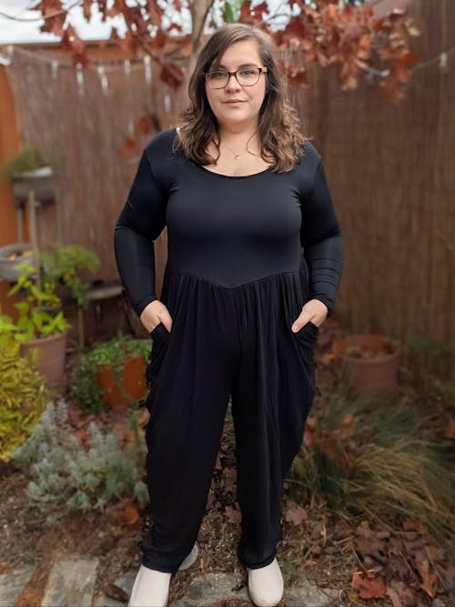 Long Sleeve Adult Romper - Obsidian- Ploom Collective - Tencel™ Modal