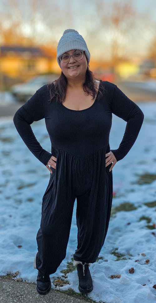 Long Sleeve Adult Romper - Obsidian- Ploom Collective - Tencel™ Modal
