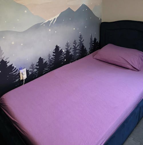 Fitted Twin Sheet + Pillow Case Set - Lavender Crystal - Luxe Bamboo