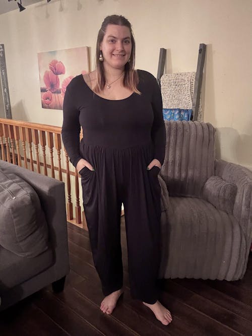 Long Sleeve Adult Romper - Obsidian- Ploom Collective - Tencel™ Modal