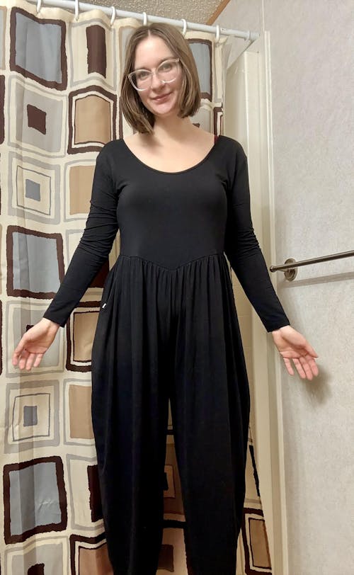 Long Sleeve Adult Romper - Obsidian- Ploom Collective - Tencel™ Modal