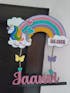 Unicorn Themed Hand-Painted Wooden Kids Name Plate - Design 2
