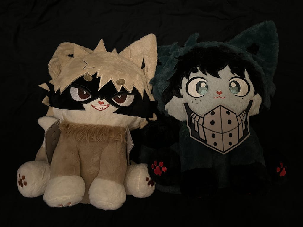 45cm Izuku & Bakugo Meow Combo Pack MHA – PLUSH SHOP