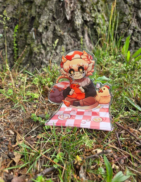 【In Stock】【Authorized】PLUSH WONDERLAND Mushroom Oasis Mychael 8CM Picnic and Flower Acrylic Standees