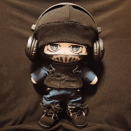 【In Stock】PLUSH WONDERLAND Masked Soldier Plushie Cotton Doll 20CM FANMADE COD