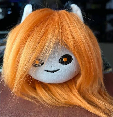 【In Stock】【10CM Doll】PLUSH WONDERLAND Orange head guy Plushie 10CM Doll Pendant Keychain FANMADE