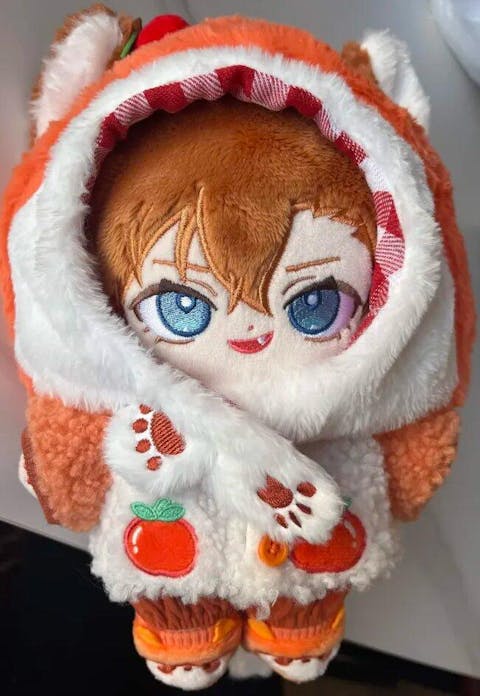 【In Stock】PLUSH WONDERLAND Apple  Fox And Orange Dog Plushies Cotton Doll Clothes 10CM/20CM