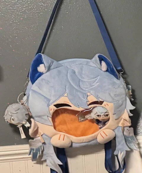 【IN STOCK】PLUSH WONDERLAND Game Doll Big Mouth Crossbody Blue Itabag FANMADE