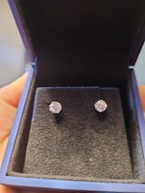 Pompeii3 3/4ct Diamond Studs Screw Back 14K White Gold