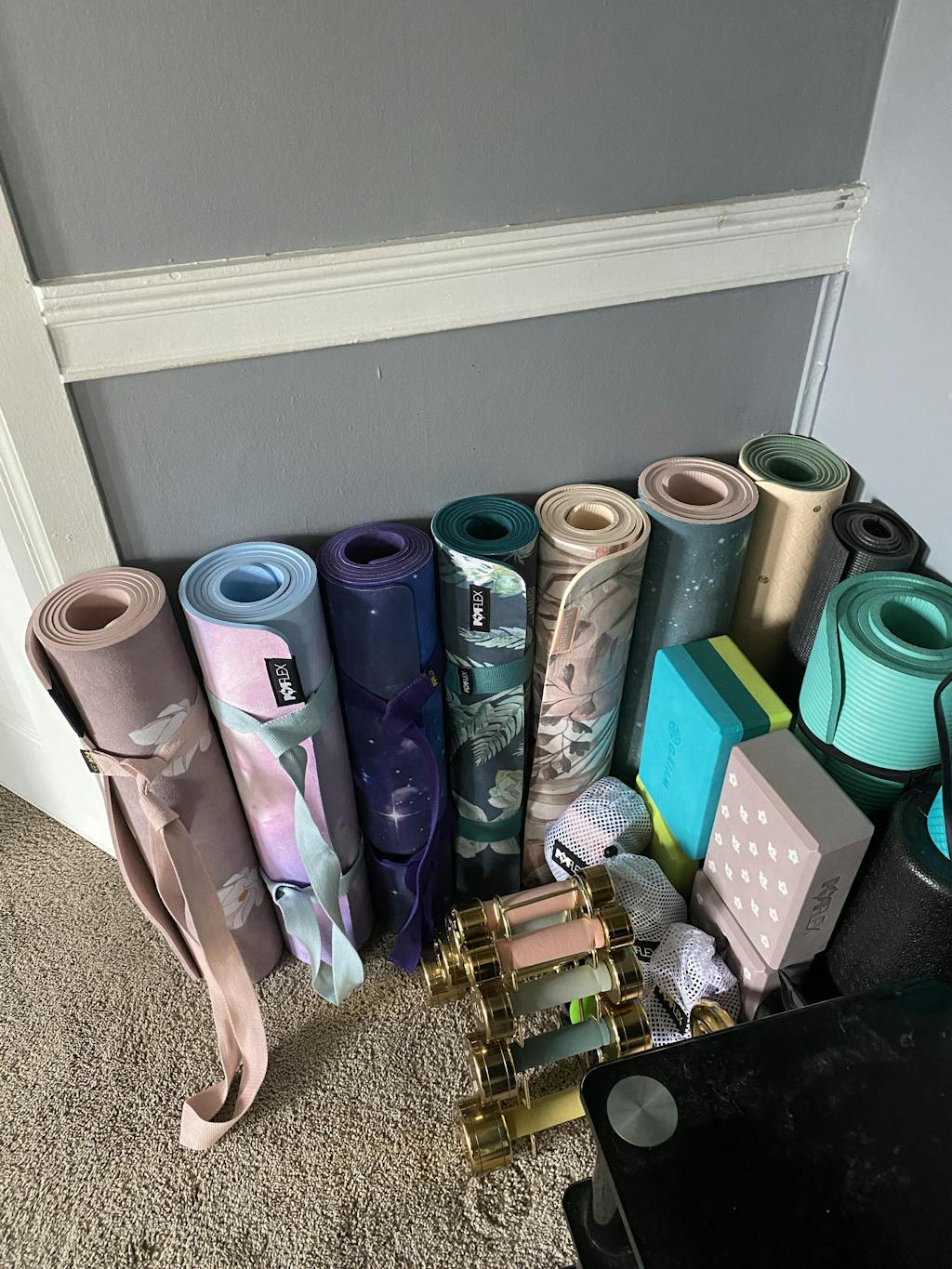 Vegan Suede Yoga Mat Diamond Sky POPFLEX®