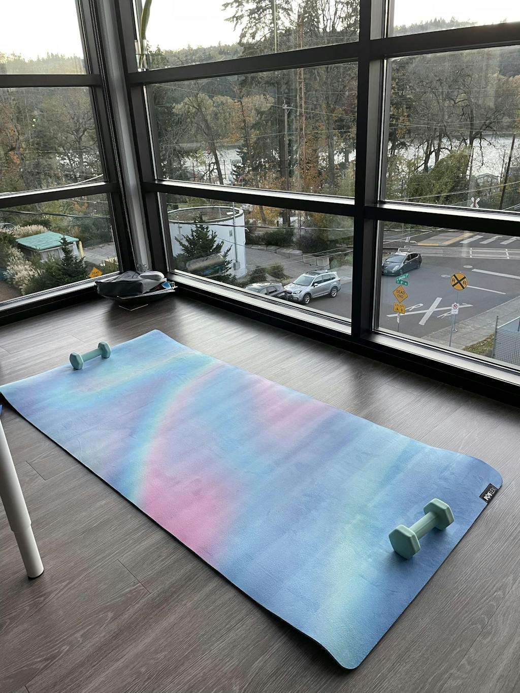 Super Wide 32” Vegan Suede Yoga Mat Holographic POPFLEX®
