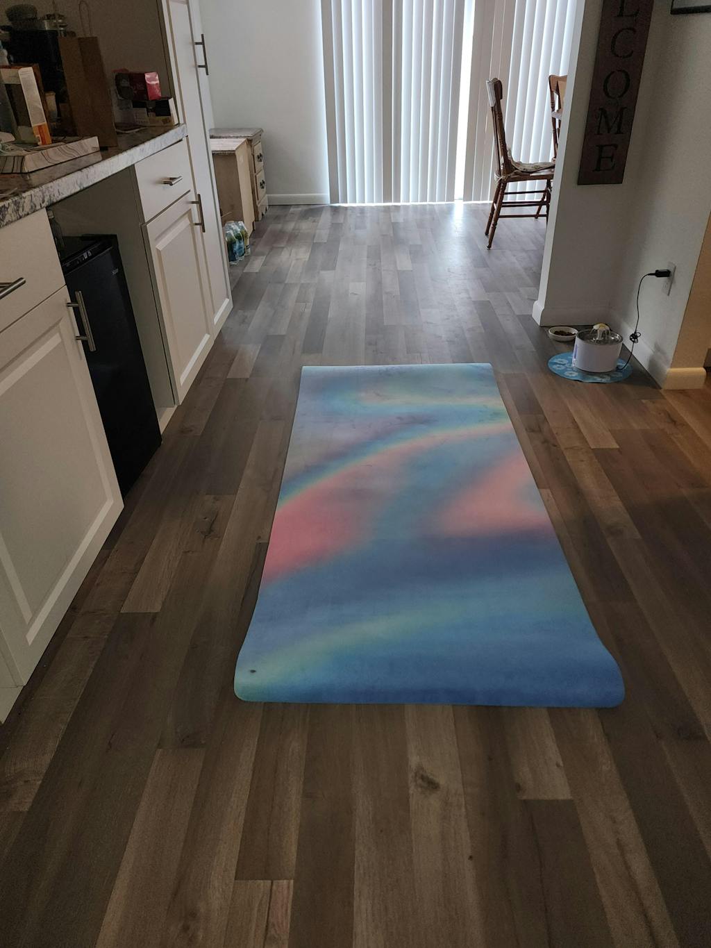 Super Wide 32” Vegan Suede Yoga Mat Holographic POPFLEX®