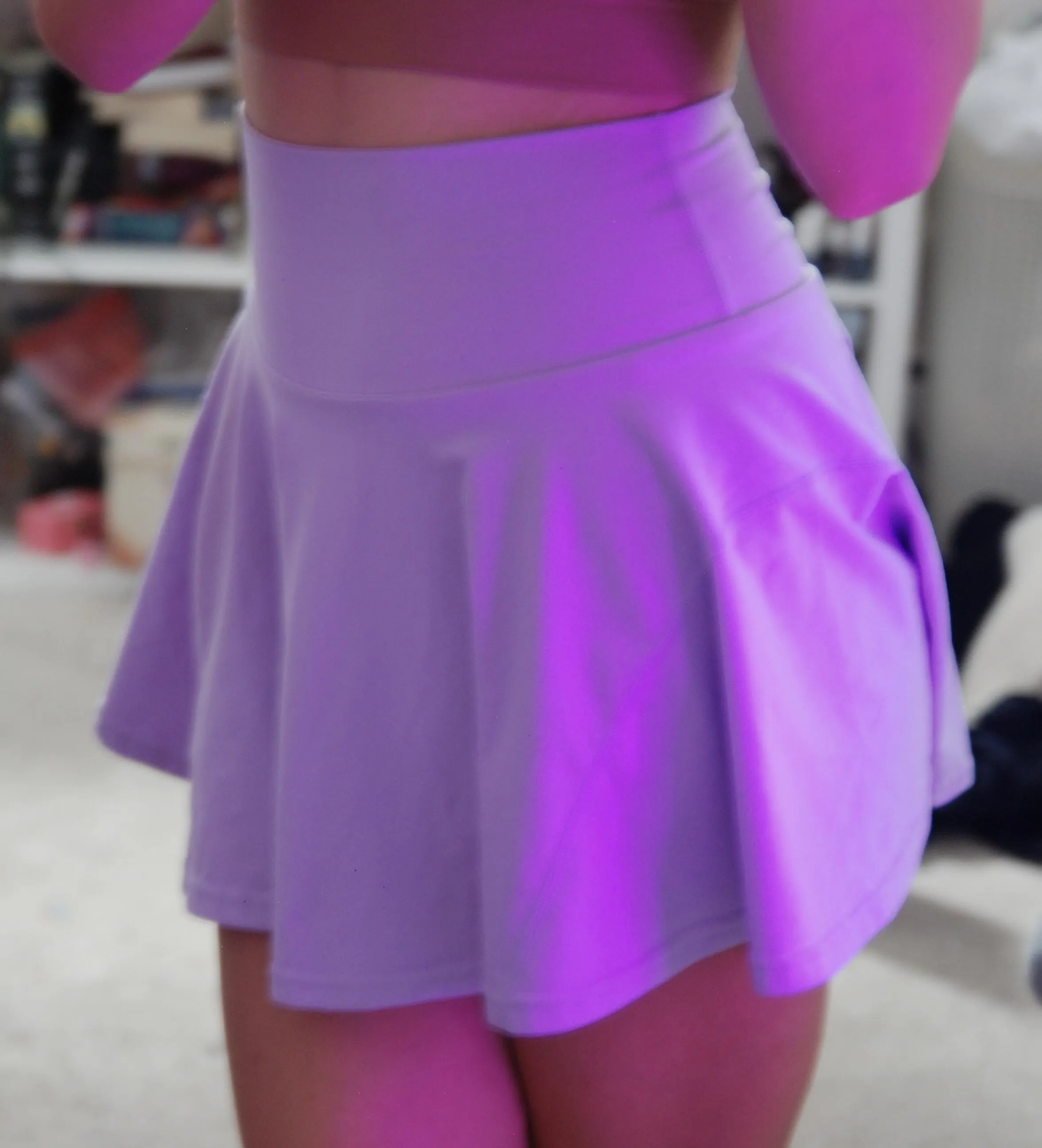 Kelly Green Velvet Sequin Twirl Skort