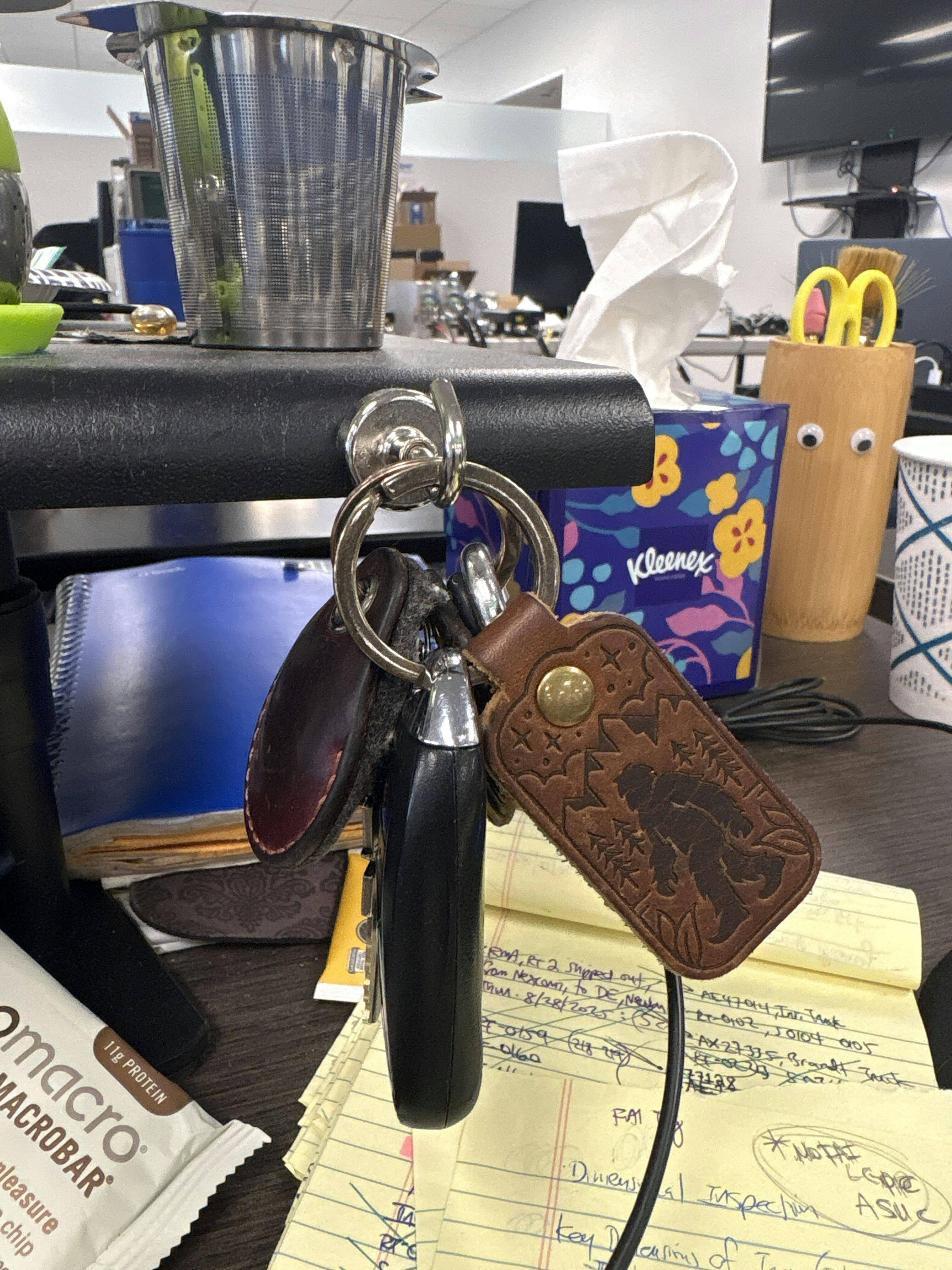 Leather Keyfob, Kraken Design | Cut from Premium Belt Leather
