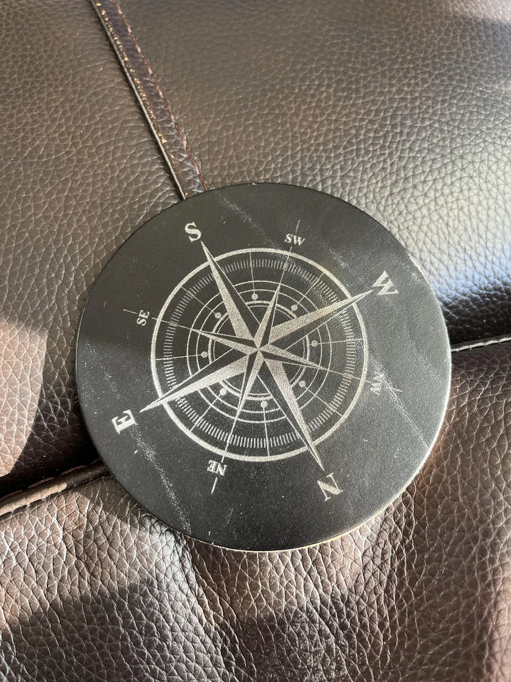 Memento Mori Coasters: 4-Pack with Unique Foil-Stamped Design