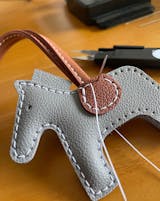 POPSEWING Leather Rodeo Horse Keychain DIY Kit - Horse Bag Charm