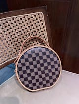 Leather Mini Vintage Check Round Bag  Mini Handbag DIY Kit – POPSEWING®