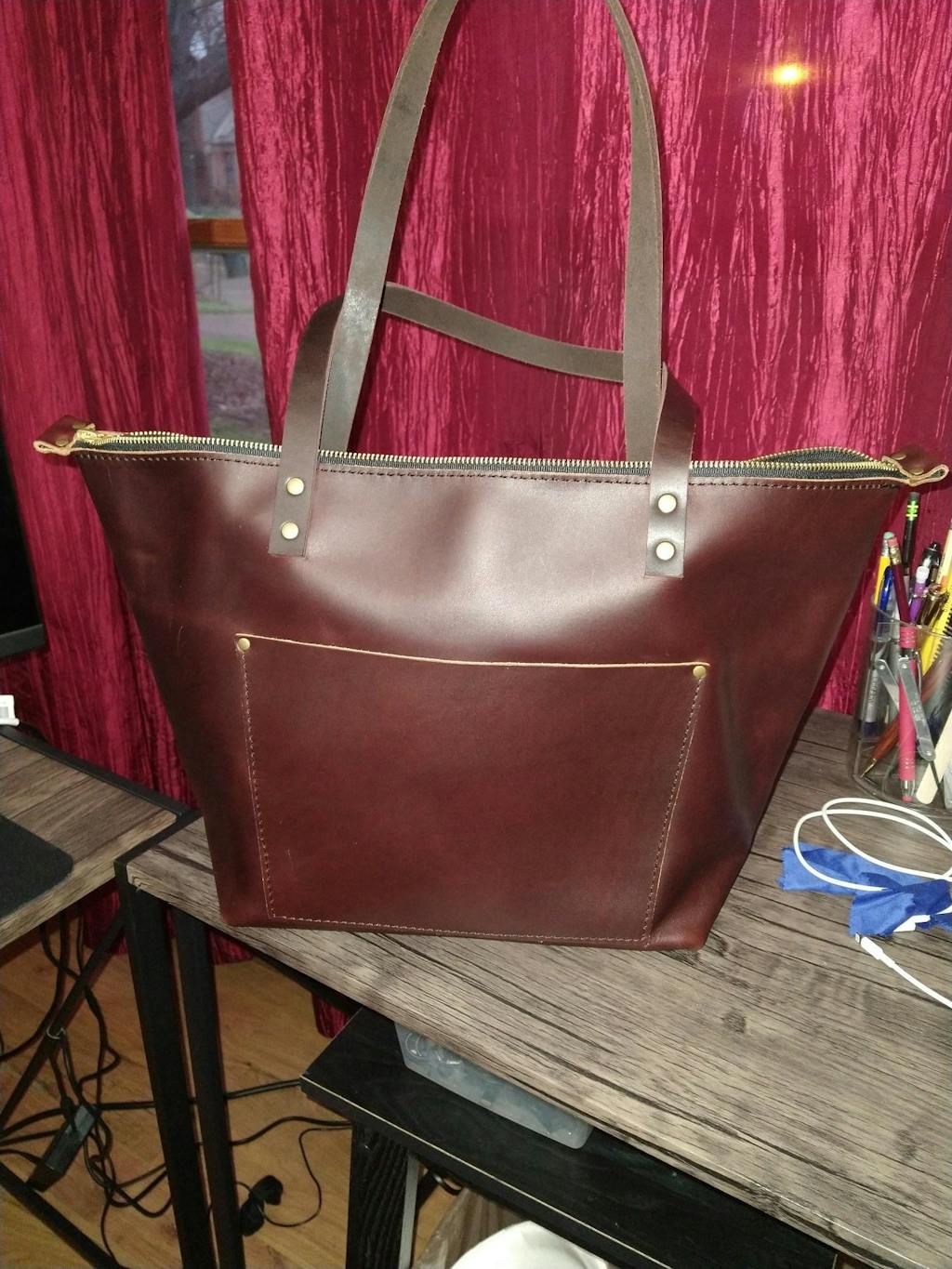 Leather Zipper Tote Portland Leather Goods