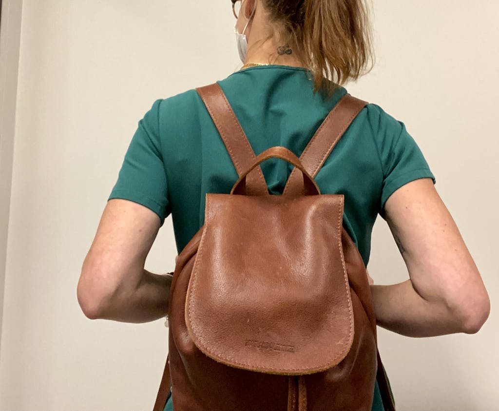 portland leather laptop backpack