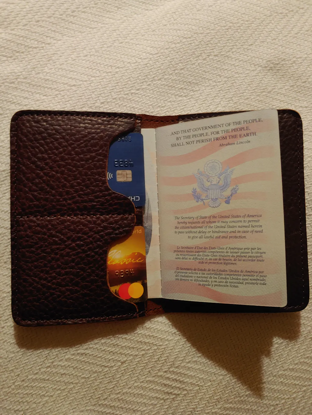 MoMA Recycled Leather Passport Holder main image 1