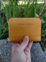 Lena Small Slim Zip Wallet - Cognac