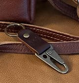 Heritage Brown Belt Loop Keychain: Timeless Addition to Your Keys - Popov  Leather®