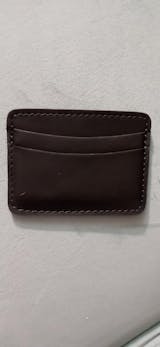 Brown hand dyed patina veg leather wallet HDWA54