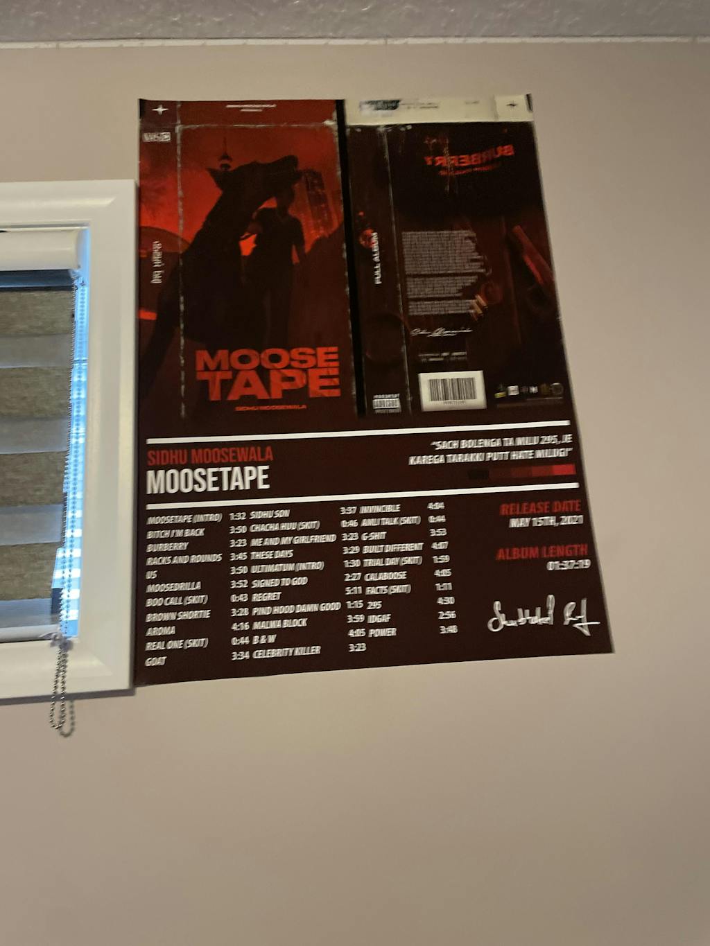 Sidhu Moosewala - Moosetape | ALBUM POSTER