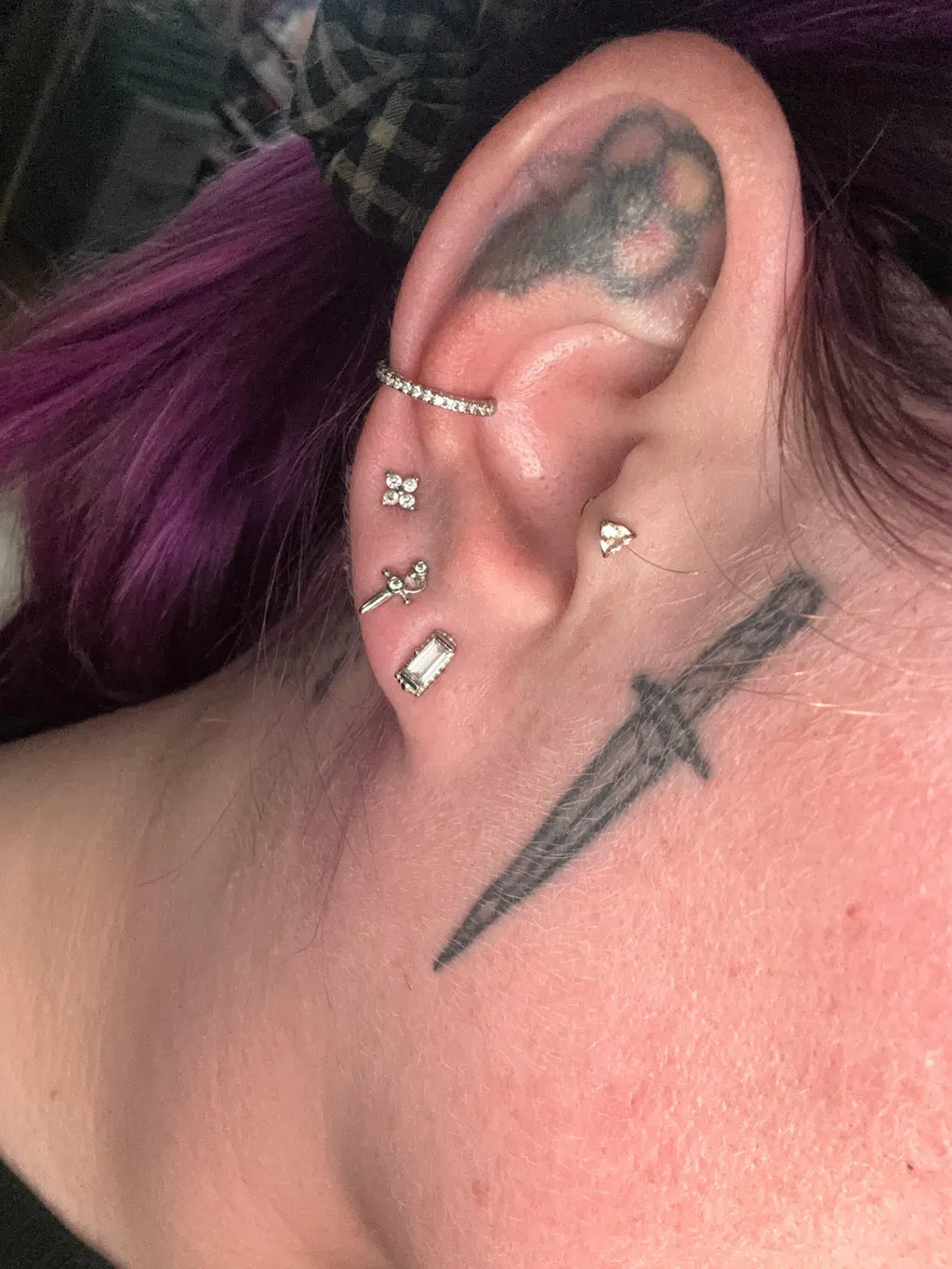 Baguette Ohrstecker Zirkonia Weiß