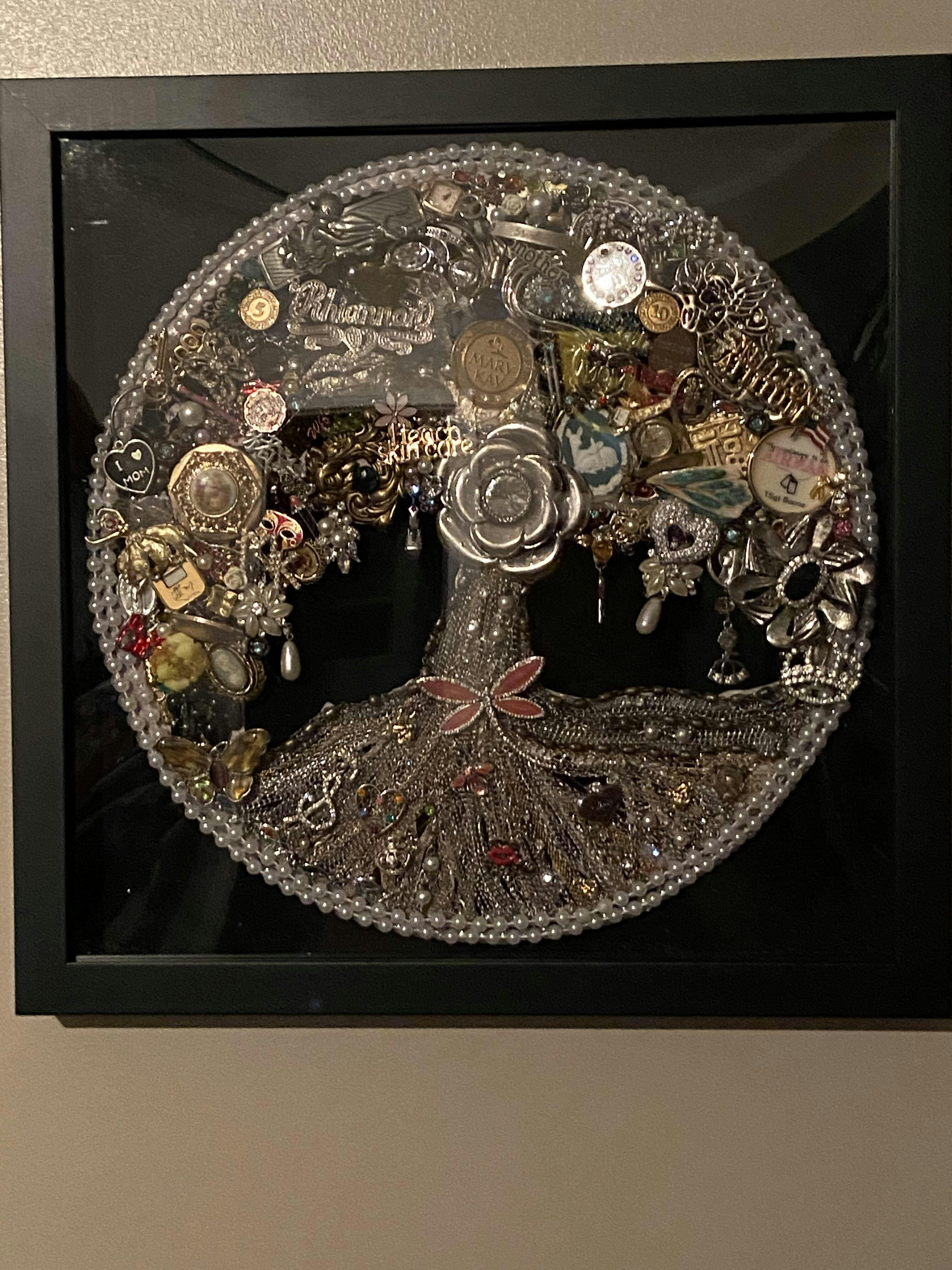 Charcoal Shadow Box Frame With Dark Grey AcidFree Suede Backing