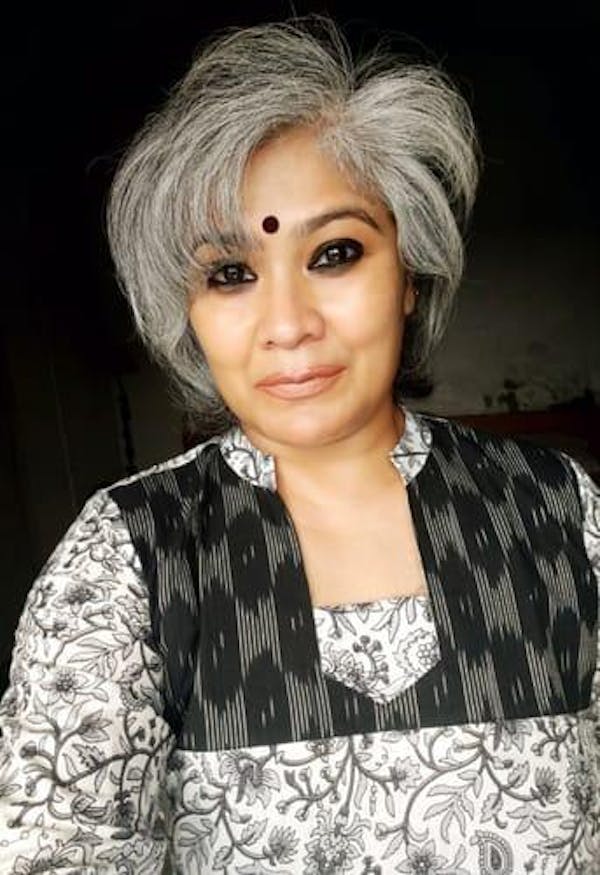 Arya Floral  Black And White Jaipuri Printed With Ikat Trims Kurti (Optional Pants)