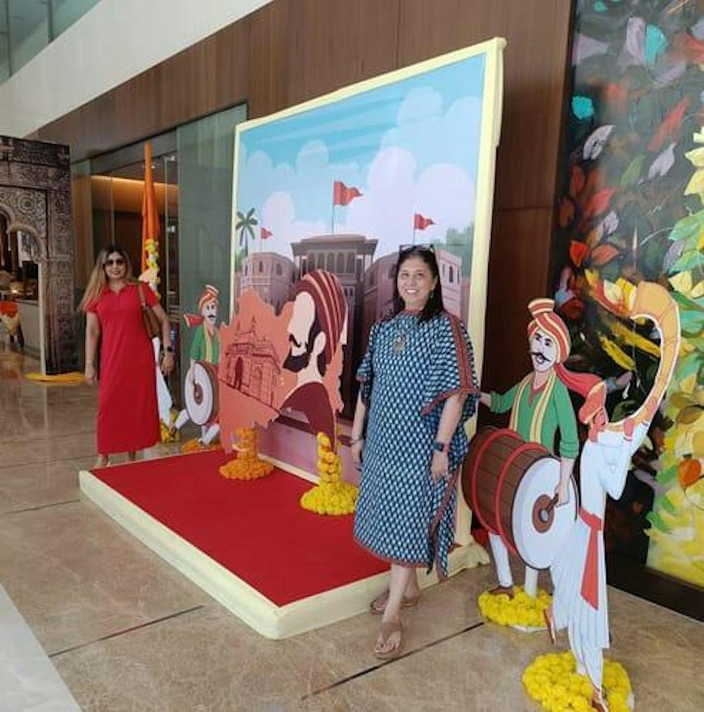 Indigo Elegance Bagru Kaftan Style Kurti with Ajrakh Trims