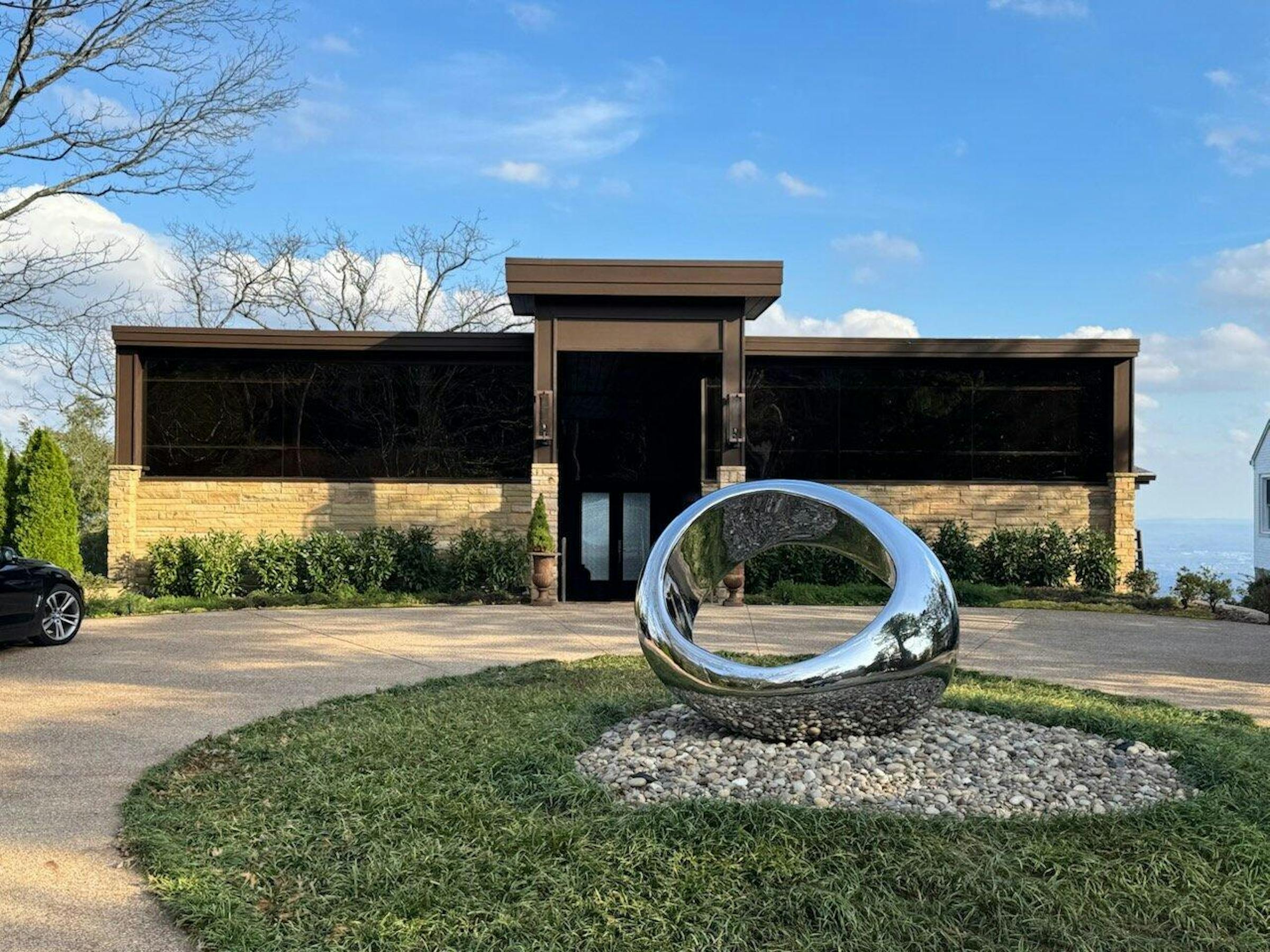 PREMIER Contemporary Outdoor Sculpture Elegant Modern Abstract Stainless Steel Sculpture PSSS-052