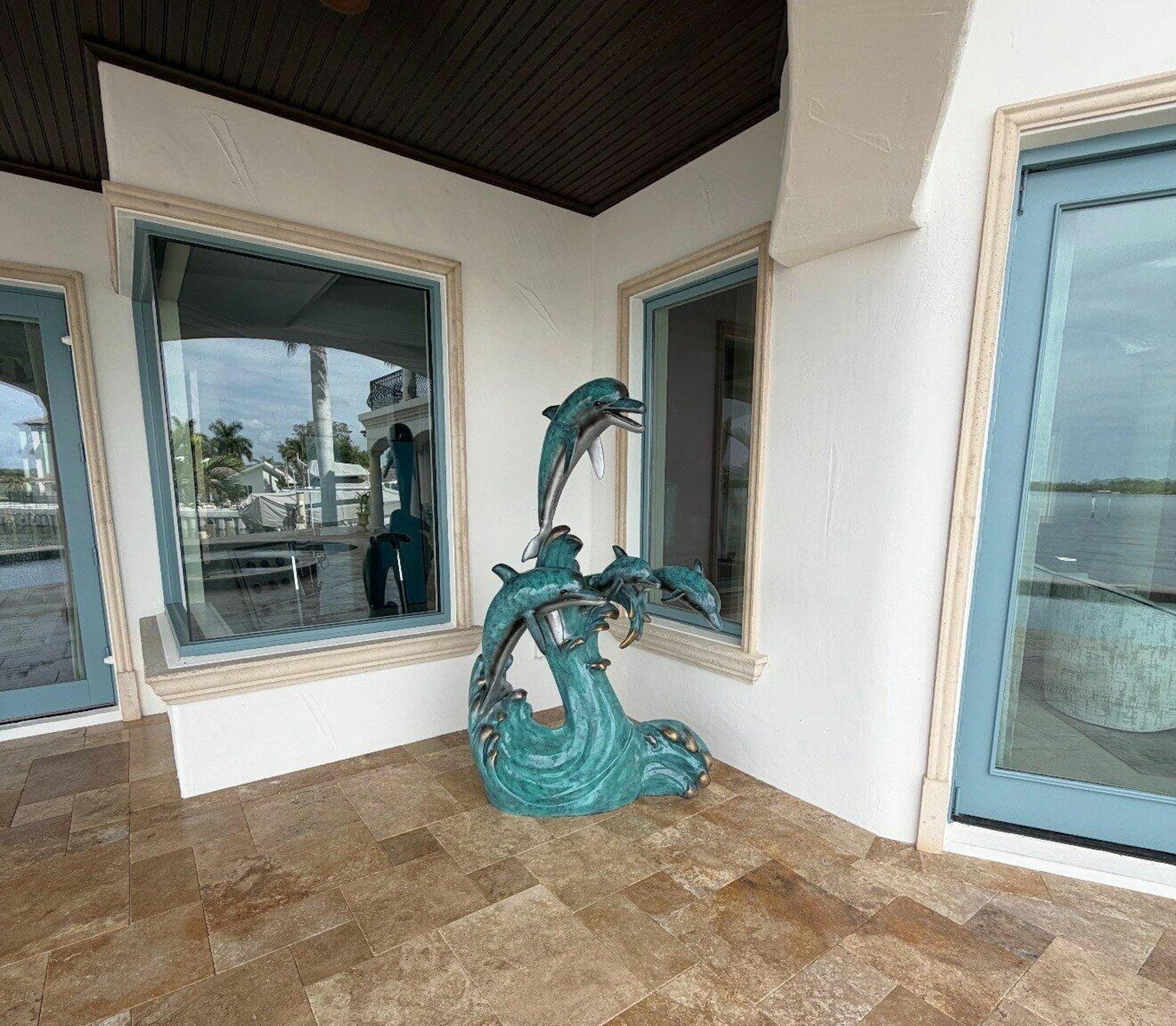 PREMIER Garden Bronze Dolphin Custom Bronze Sculpture PSB-002