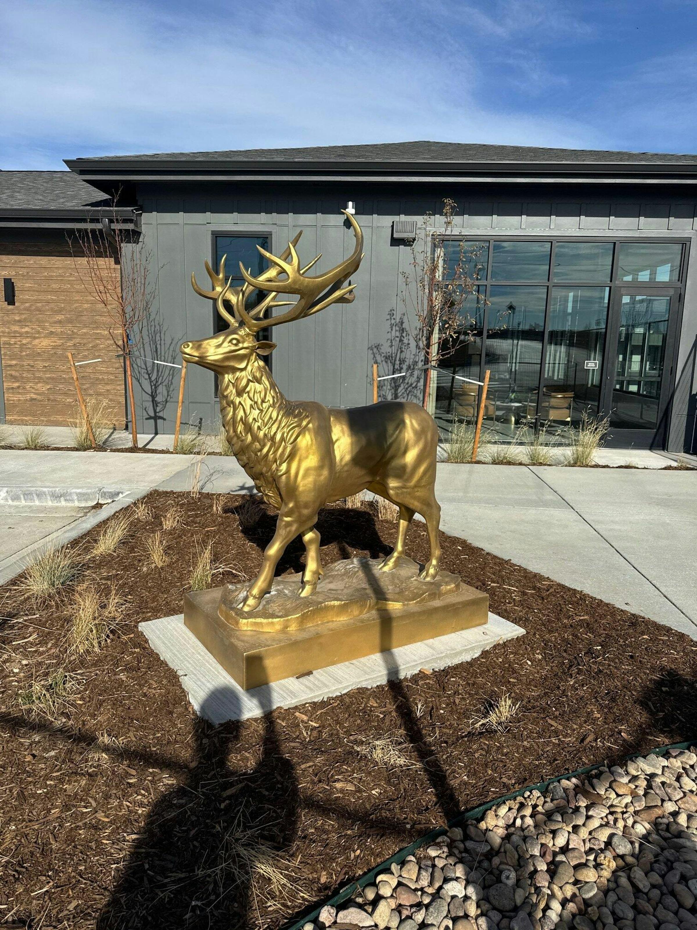 PREMIER Large Garden Sculpture Custom Bronze Elk Lawn Statue PSB-033