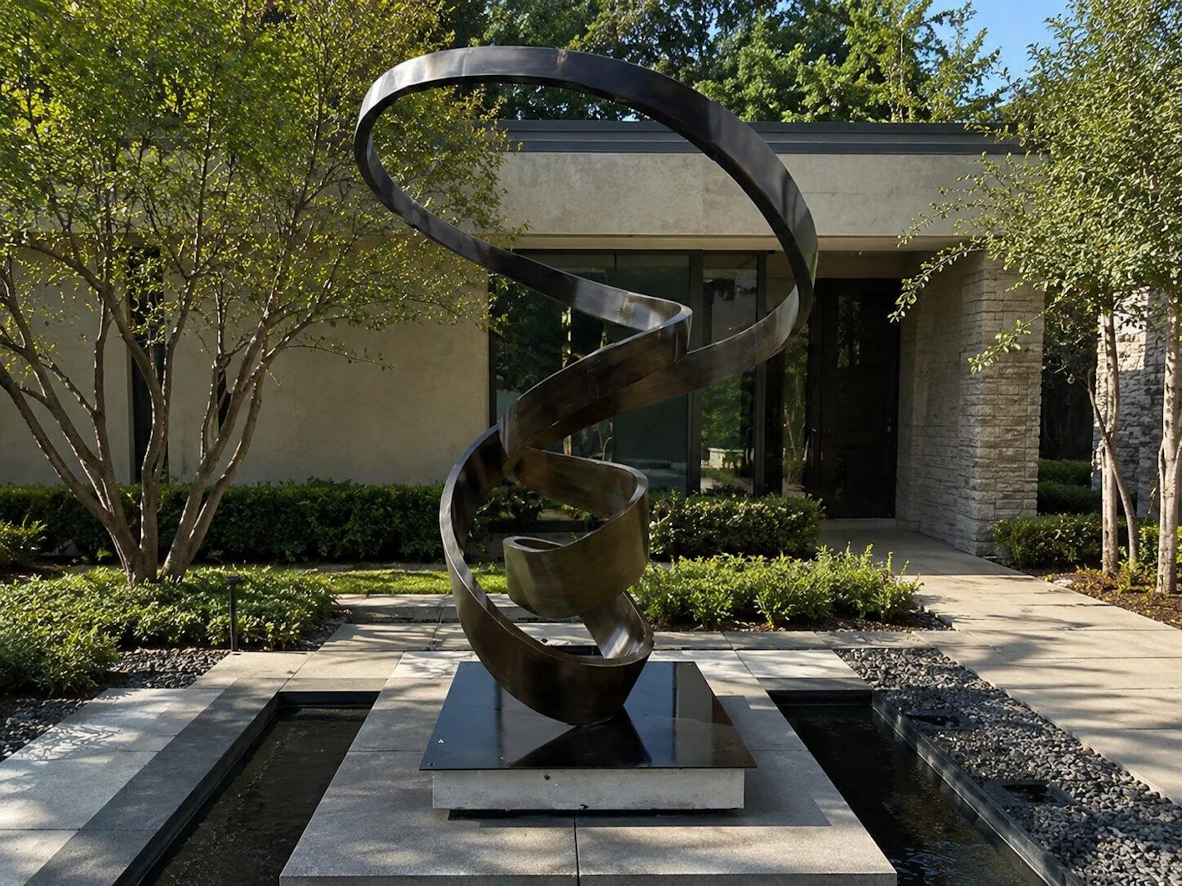PREMIER Public Art Sculpture Abstract Modern Custom Mobius Spiral Sculpture PSLSS-007
