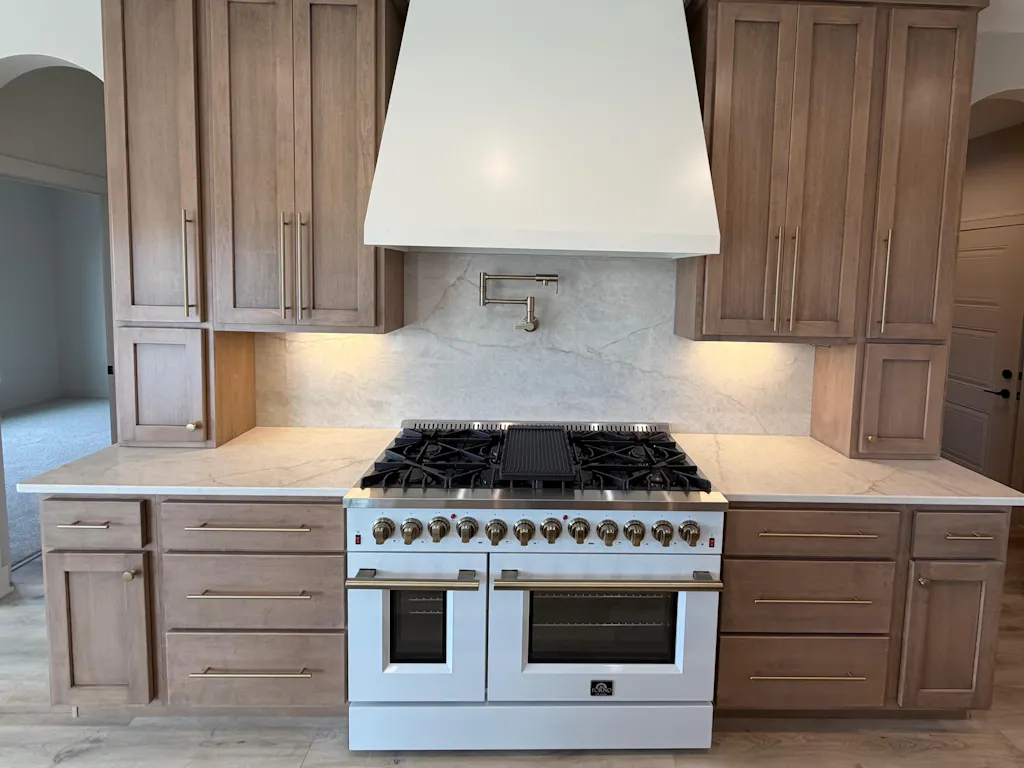 FORNO Galiano Package - 48" Dual Fuel Range, 60" Side-by-Side Refrigerator, Dishwasher and 24" Microwave Drawer in White with Antique Brass Accents