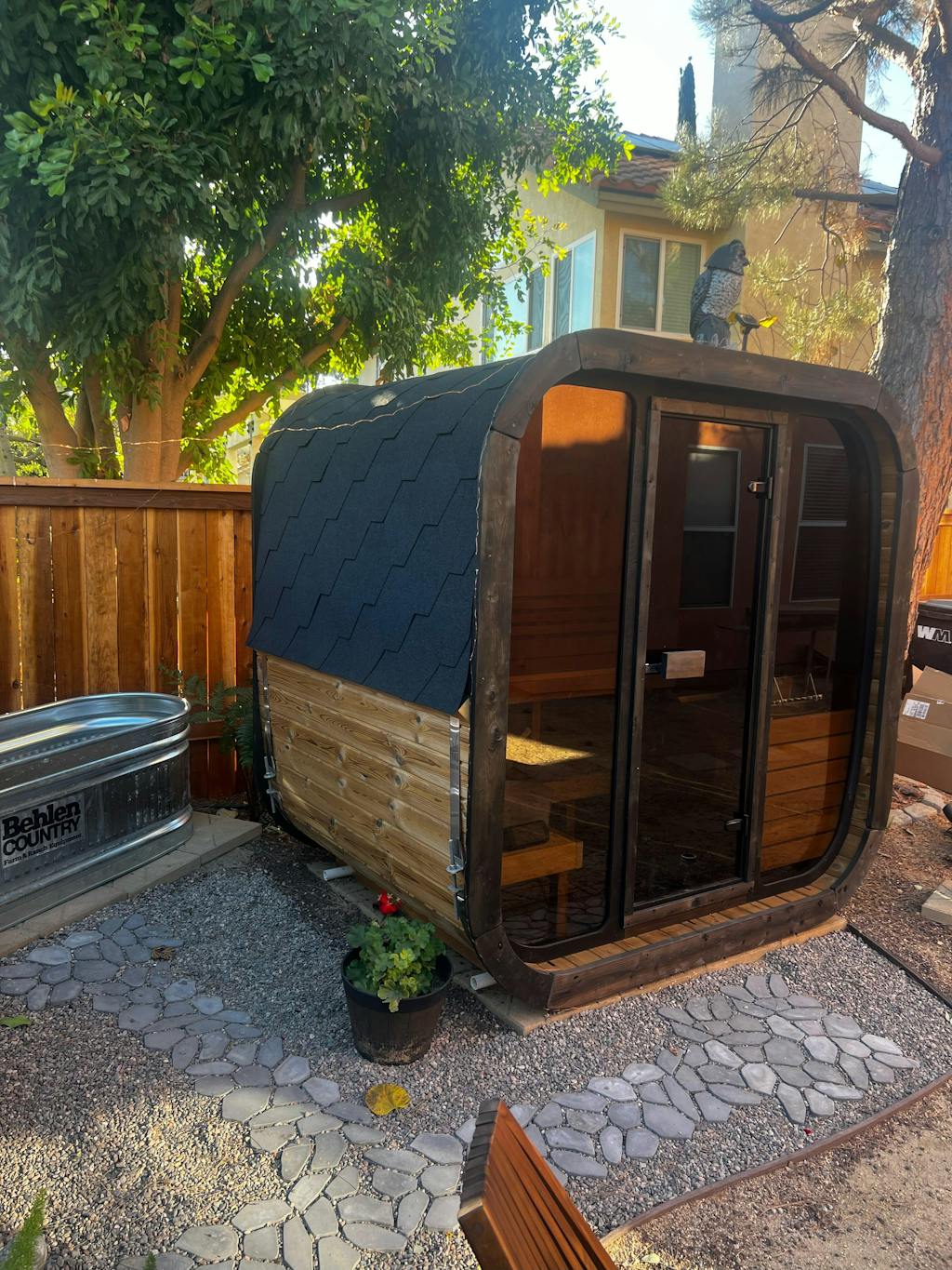 SaunaLife Model CL4G 3 Person Cube Series Outdoor Sauna Kit